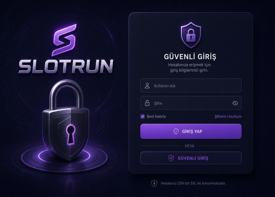 Slotrun Giriş Ekranı ve Resmi Adres Görseli